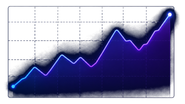 Line chart forecasting an upward trend