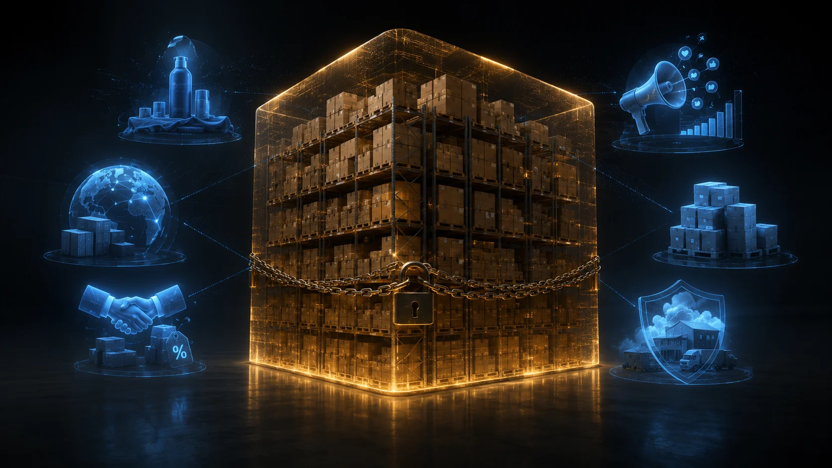 Stock locked up as frozen capital, costing optionality rather than storage fees